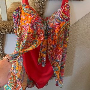 Lauren by Ralph Lauren, 20W, colorful print, NWOT!